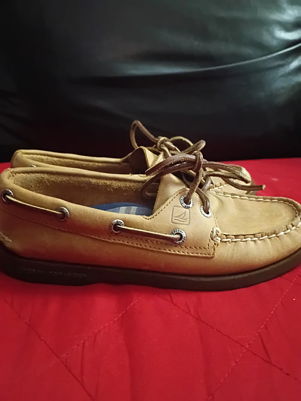 Sperry Tan Suede Boat Shoes for Men